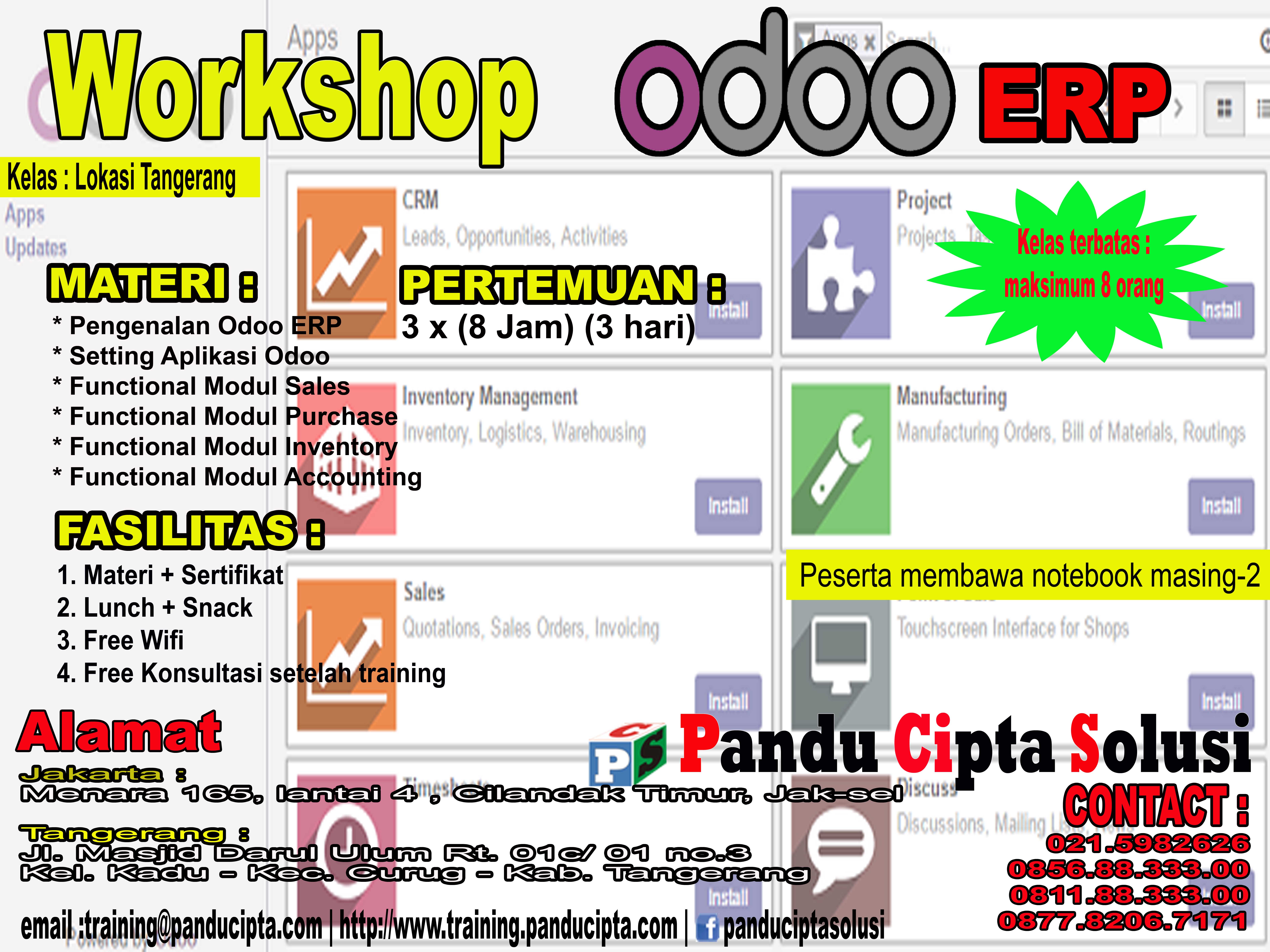 Training Odoo ERP – 3 Hari